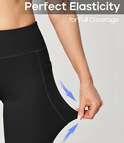 Heathyoga kadın Yoga Pantolon Bootcut Yoga cepli pantolon Kadınlar için Bootleg Yüksek Bel Yoga Pantolon egzersiz elbisesi
