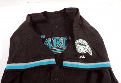 1999-02 Florida Marlins 41 Oyun Kullanılmış Siyah Forma İsim Plakası Kaldırıldı 50 DP42584 - Oyun Kullanılmış MLB Formaları