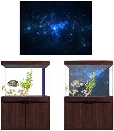 Nannday Akvaryum balık tankı Arka Plan Süslemeleri Resimleri, PVC Yapıştırıcı Akvaryum Sualtı Yıldız Toz Tarzı Zemin Posteri