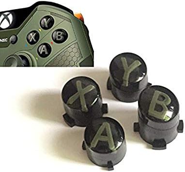 Xbox One/Xbox ONE S/Xbox ONE X/Xbox ONE Elite için ABXY Düğme Mermi Düğmelerinin Değiştirilmesi (Siyah-Yeşil)
