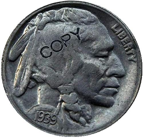 Mücadelesi Coin ABD 1939-D Buffalo Nikel Kopya Paraları Kopya Onun için Hediye Sikke Koleksiyonu