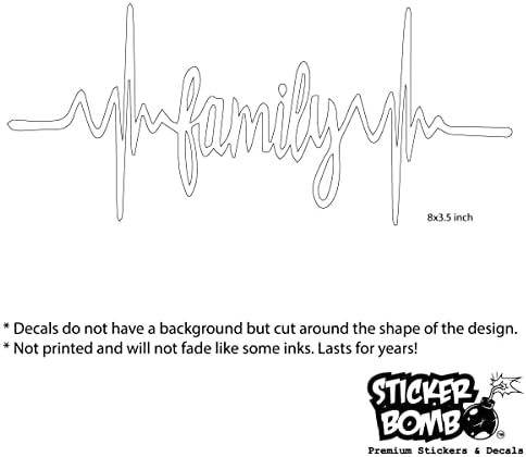 Aile Kalp Atışı Darbe Çıkartması-Sticker Bomba Vinil Çıkartması için Araba Kamyon, Bilgisayar, Her Yerde! Premium 6 Yıllık