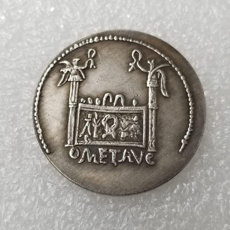 Antika El Sanatları Roma Sikke Bakır Gümüş Kaplama Yaşlı Gümüş Dolar Gümüş Yuvarlak 3425