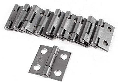 X-DREE 10 Adet 4.3 mm Delik Metal Dönebilen Dolap Dolap kapı menteşesi Gri 1 Uzun (10 piezas 4.3 mm agujero metal armario