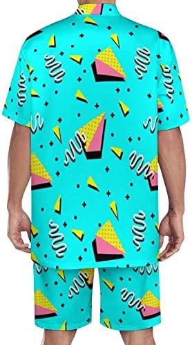 AoHanan erkek Hawaii Gömlek ve şort Setleri Casual Düğme Aşağı şort takımı Hızlı Kuru Eşofman Plaj Kıyafeti 2 adet