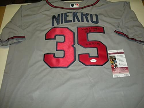 Phil Niekro Atlanta Braves, 97 numara!,318 W Jsa/coa İmzalı Resmi Majestic Forması - İmzalı MLB Formaları