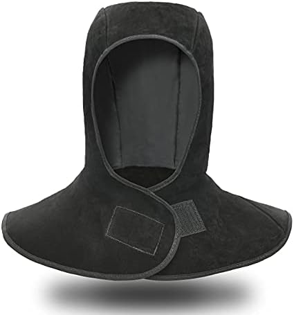 Siyah Deri Kaynak kapüşonlu ceket, Ağır Hizmet Tipi FR Bölünmüş Dana Derisi iş güvenliği ceketleri, Erkekler ve Kadınlar