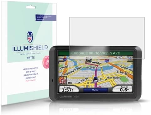 ILLUMİSHİELD Mat Ekran Koruyucu ile Uyumlu Garmin nuvi 760 GPS (3'lü Paket) Parlama Önleyici Kalkan Kabarcık Önleyici ve