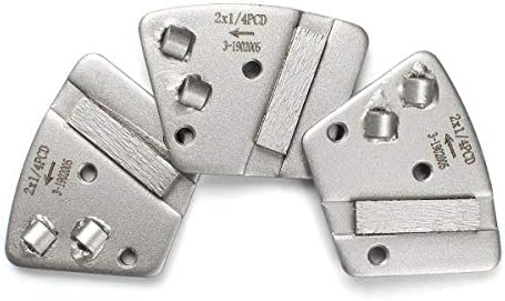 2x1 / 4PCD Metal Yamuk Zımpara Pedleri 6-PCS Zemin Taşlama Diskleri Beton Taş için