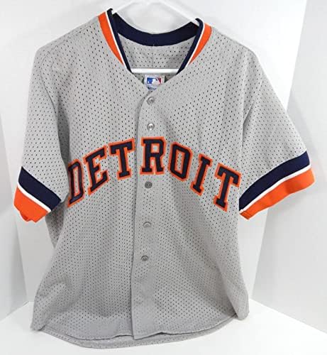 1990'lar Detroit Tigers Debutch Oyunu Kullanılmış Gri Forma Vuruş Uygulaması XL 783 - Oyun Kullanılmış MLB Formaları