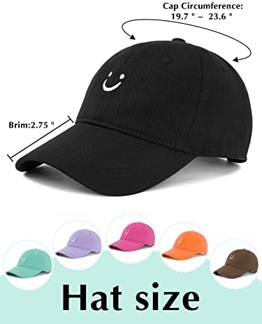 Komorebi Gülen Yüz beyzbol şapkası Unisex Gülümseme beyzbol şapkası Kadınlar için Ayarlanabilir baba şapkası Güneş Koruma