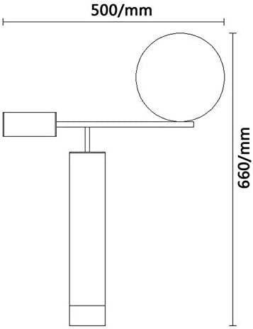 E26 masa ışık dekorasyonu, Masa lambası Cam Küre Gölge Mermer Taban Yatak Odası Oturma Odası için-H: 66cm (26in)