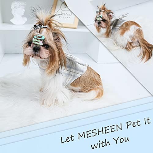 Küçük Köpekler ve kediler için MESHEEN Köpek Koşum Takımı ve tasma Seti Rahat özelleştirilmiş JK ekose kumaşlardan yapılmış,