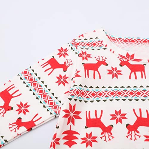 Toddler Kız Kış Elbise Rahat Uzun Kollu Pamuklu Playwear Sıcak Noel Aplikler Jersey Tunik Kıyafetler Boyutu 2-8