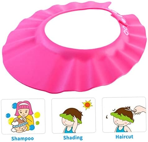 FENGZHAO Bebek şampuan kabı Ayarlanabilir Duş Şapka Yumuşak Saç Yıkama Kalkanı Toddlers Çocuklar için Pembe Bebek Duş Başlığı