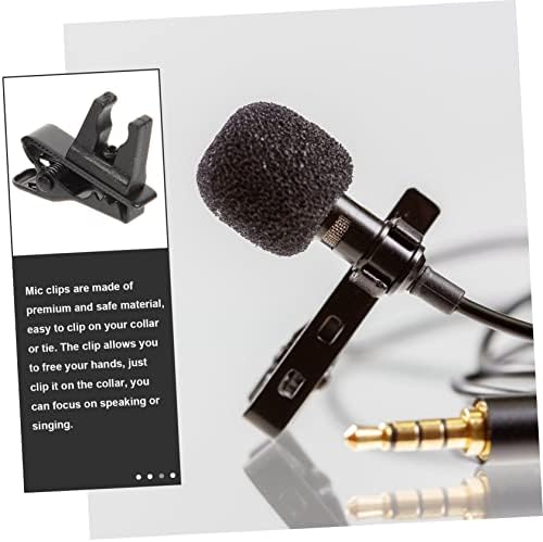 Milisten Mikrofon Klip Mikrofon Aksesuarları 10 adet Siyah Abs Küçük Klip