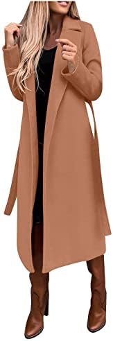 Kadınlar Uzun Siper Ceketler Sahte Yün Rüzgar Geçirmez Klasik Dış Giyim Bayanlar Maxi Slim Fit Yüzük ana ceket Dış Giyim