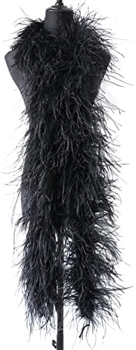 2 Metre 6 Kat Boyalı Kabarık Devekuşu Tüyü uzun düğün elbisesi Elbise Şal Dekorasyon Aksesuarları DIY Dikiş El Sanatları