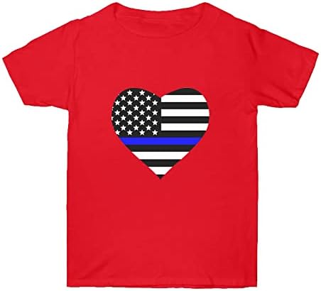4th Temmuz Gömlek Kadın ABD Bayrağı T Shirt Yaz Casual Tops Kısa Kollu Tee Gömlek Çizgili Kravat Boya Rahat Gevşek Gömlek