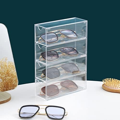 Zerodeko Plastik İstiflenebilir Gözlük Durumda Depolama Organizatör Gözlük Güneş Gözlüğü Akrilik Depolama Ekran Standı Tutucu