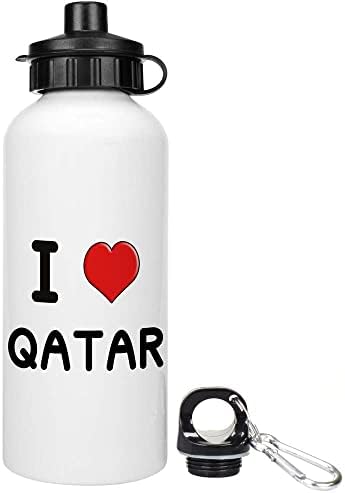 Azeeda 600ml 'Katar'ı Seviyorum' Yeniden Kullanılabilir Su / içecek Şişesi (WT00054264)