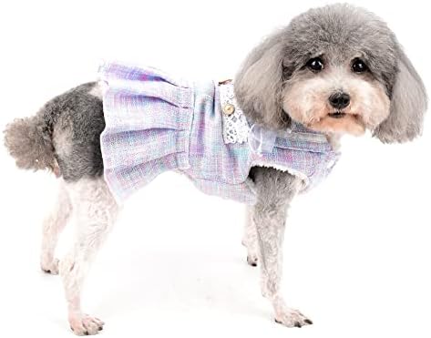 Ranphy Pet Kış Prenses Elbise Küçük Köpekler Kızlar için İlmek Ceket D-ring Polar Astarlı Kediler Köpek Giysileri Yumuşak