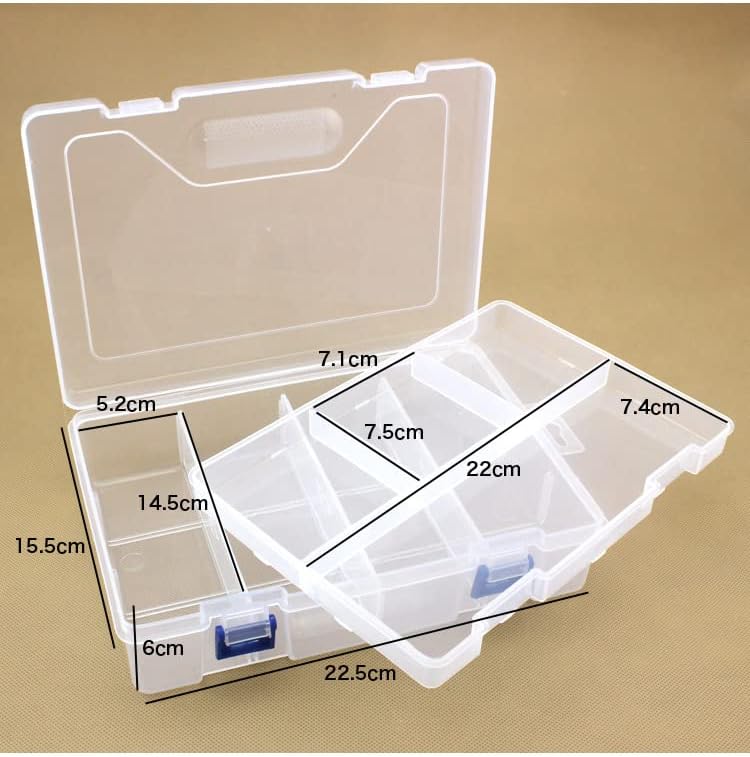 BPMF Çok ızgara şeffaf plastik kapaklı kutu, aksesuarlar, alet parçaları, takı sınıflandırması, saklama kutusu, kırtasiye