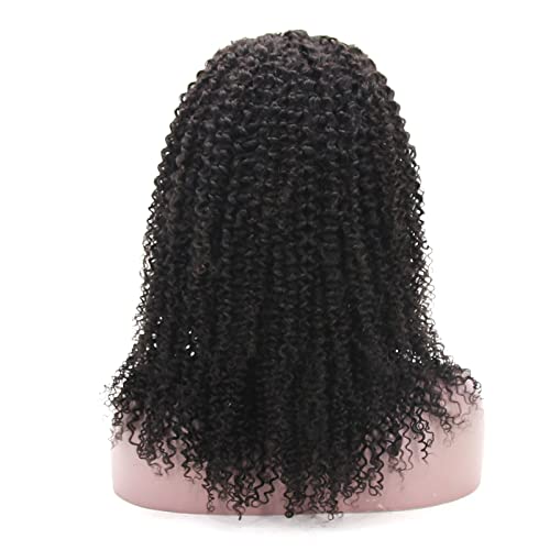 zikzak saç 4C Kinky Kenarları Saç Çizgisi Derin Kıvırcık Dantel Ön Peruk İnsan Saçı Siyah Kadınlar için Kıvırcık Peruk 180