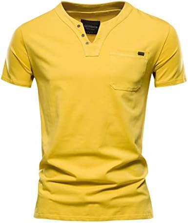 Erkekler Slim Fit Bluz Tees Yaz Rahat Düz Renk 2023 Moda T Shirt Rahat Kısa Kollu yuvarlak Boyun Üst