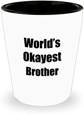 Brother Shot Glass Dünyanın En İyi Komik Hediye Fikri Likör Sevgilisi İçin Alkol 1.5 oz Shotglass