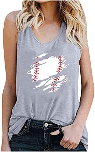 HOXINE Kadın beyzbol tankı Üst Yaz Dudak Baskı beyzbol tankı s Sevimli Rahat Kolsuz Gömlek Egzersiz Gevşek Desen Yelek Bluz