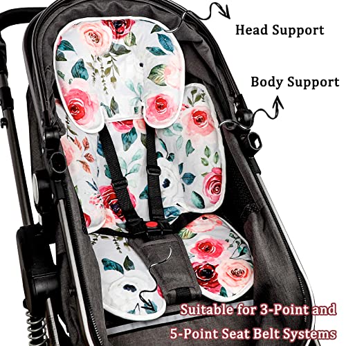 Bebek Araba Koltuğu Ekleme ve Çiçek Araba Koltuğu Kapakları Yenidoğan Kızlar için, Bebek Araba Koltuğu Baş Desteği Bebek