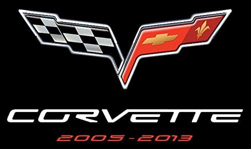 JH tasarım GRUBU Mens Chevy Corvette T-Shirt C6 Serisi Logo Siyah Ekip Boyun Gömlek