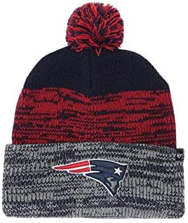 '47 Marka Statik Moda Manşet Bere Şapka POM POM ile-NFL Premium Kelepçeli Kış Örgü Bere Kap