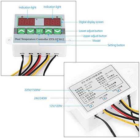 ZFX-ST3012 sıcaklık kontrol cihazı Akıllı Dijital Mikrobilgisayar termostat ısıtma Soğutma Kontrol Anahtarı Regülatörü (220V)