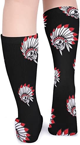 WEEDKEYCAT Hint Kafatası Baş Kalın Çorap Yenilik Komik Baskı Grafik Rahat Sıcak Orta Tüp Çorap Kış için