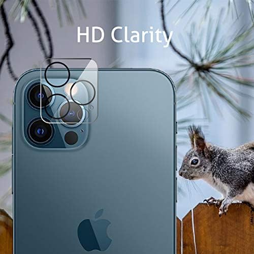 Ailun 2 Paket Ekran Koruyucu için Uyumlu iPhone 12 Pro [6.1 inç] + 2 Paket Kamera Lens Koruyucu, temperli Cam Filmi, [9H