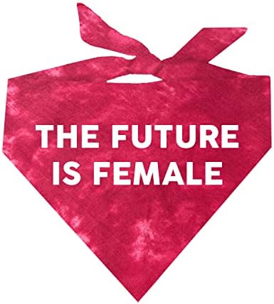 Gelecek Kadın Feminist Ezme Batik Üçgen Köpek Bandana (Çeşitli Renkler)