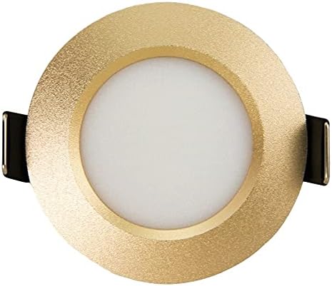 OKLUCK Ultra-ince Retro altın yuvarlak gömme LED tavan Downlight Anti-Sis Gömülü Yüksek CRI 80 + spot oturma odası giriş
