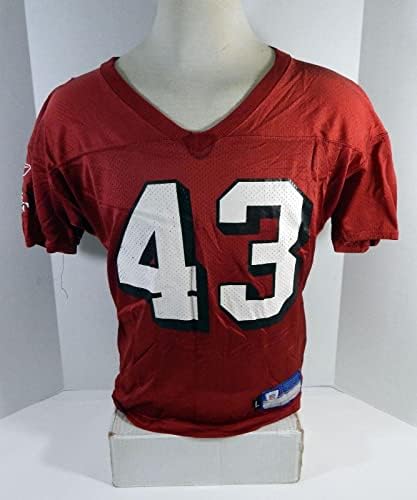 2004 San Francisco 49ers Maurice Hicks 43 Oyun Kullanılmış Kırmızı Antrenman Forması 954-İmzasız NFL Oyunu Kullanılmış