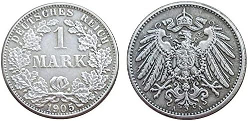 Almanya 1 Mark 1905 Adefg Foreign Yabancı Kopya Gümüş Sikke