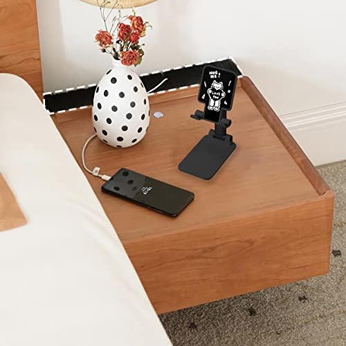 Sevimli Kalp Kedi cep telefonu Standı, Açı Yüksekliği Ayarlanabilir Siyah telefon tutucu Masası, Tüm cep Telefonları ile