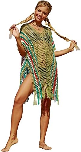 NFASHİONSO kadın Moda Mayo Tığ Tunik Örtbas / Plaj Elbisesi