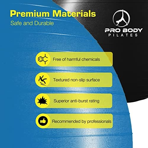 ProBody Pilates Topu Egzersiz Topu Yoga Topu, Çoklu Boyutlarda Stabilite Topu Sandalye, Hamilelik için Spor Sınıfı Doğum