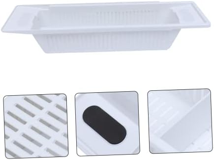 Hemoton 1 adet Küvet Rafı Gitmek için Plastik Kaplar Raf Destekleri Plastik Servis Tepsisi Küvet için Banyo Masası Plastik