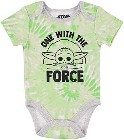 STAR WARS Bebek Erkek Bodysuit Üç Paket-Bebek Yoda Bebek Giysileri