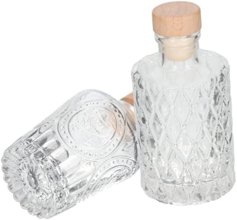 Zerodeko 2 adet De Cristal Para Bisutería Sıvılar için Cam Kaplar şarap şişesi Düğün İksir Şişeleri İçecekler için Mini İçecek