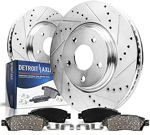 Detroit Aks Ön Disk Rotorları + Seramik Fren Balatalarının Değiştirilmesi için Chevrolet Cruze Sonic - 4pc Seti