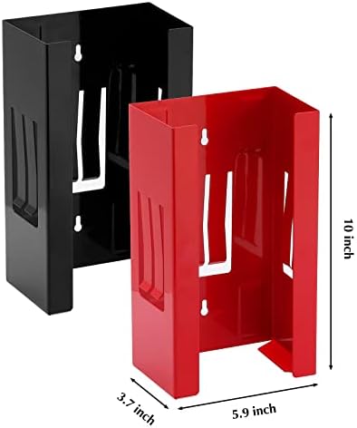EMENTOL 2 ADET Manyetik Eldiven / kağıt havluluk Tutucu Seti, Kırmızı ve Siyah Eldiven Dispenseri Duvara Montaj, Alet Kutusuna
