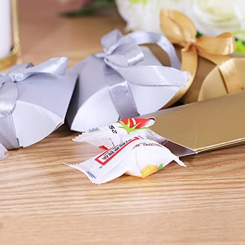ccHuDE 50 Adet Yastık Şekli Kağıt Şeker Kutuları Küçük Tatlılar Kutuları Mini Hediyeler Presents Kutuları Parti Favor Kılıfları